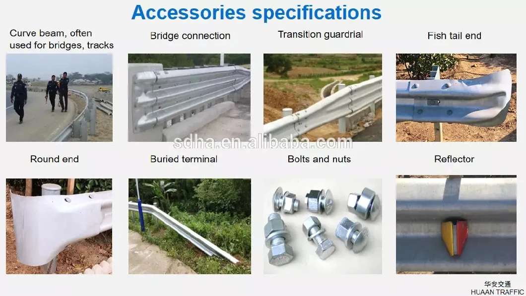 Competitive Pricing Good Impact Resistance Galvanized Highway Guardrail Pole and Barrier