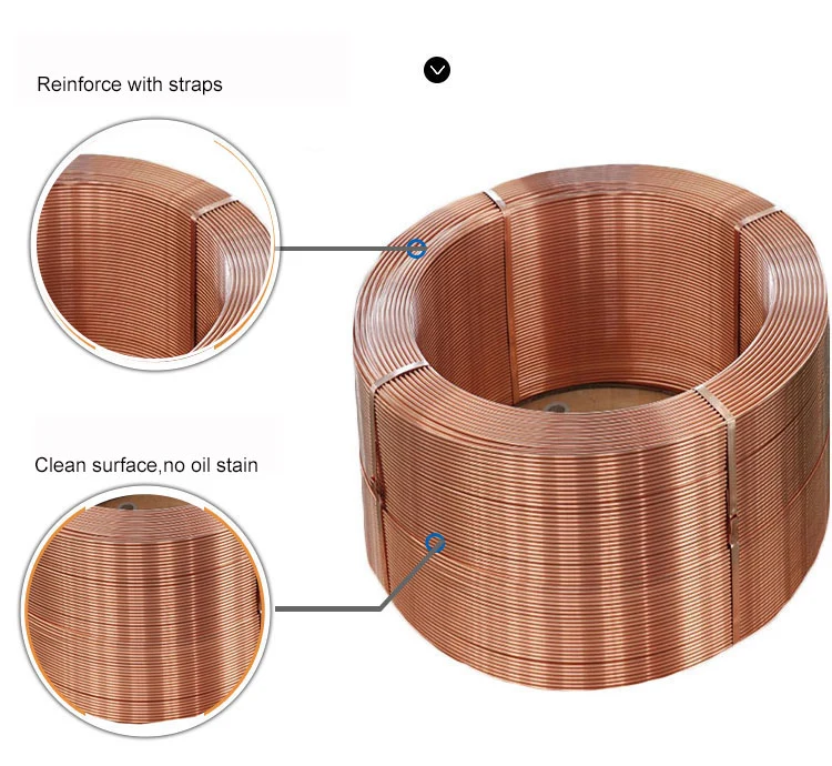 1/4 3/8 1/2 5/8 3/4 Inch Pancake Coil 15m Steel Pipe Copper Coated Tube in Coil 5/16′′*0.7m Copper Pipe Pancake Coil